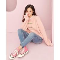 拉夏贝尔【苏】Laetia 宽松韩版羊羔毛绒卫衣女2021年春季新款百搭显瘦DZ50011