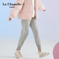 拉夏贝尔【苏】Laetia 收口九分运动裤女2021年春季新款显瘦束脚裤DZ70013