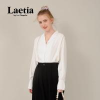 拉夏贝尔Laetia 2021早春新款chic通勤百搭简约柔软舒适衬衫纯色