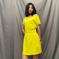 拉夏贝尔专柜同款雪纺连衣裙优雅淑女气质中长裙子春夏季新款收腰