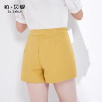 拉贝缇休闲短裤女装夏季新款高腰a字阔腿裤子女显瘦百搭热裤