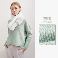 拉夏贝尔宽松毛针织衫女装2019秋冬新款韩版俏皮减龄长袖打底毛衣