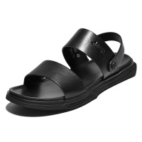 JEEP吉普 一字带凉鞋男士休闲两穿凉拖鞋休闲沙滩鞋透气男鞋A0007