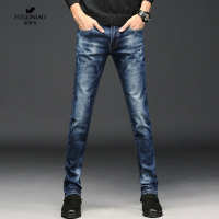富贵鸟FUGUINIAO 牛仔裤男2019秋冬欧美简约潮款修身休闲小脚男士牛仔长裤