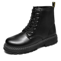 博迈伦马丁靴男经典百搭男靴系带工装靴皮面雪地靴保暖NML-9801