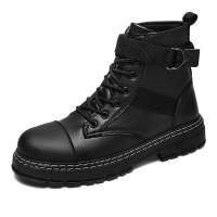 博迈伦马丁靴男个性高帮鞋男皮面男靴工装靴保暖NML-9803