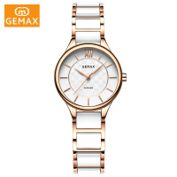 GEMAX/格玛仕 正品防水石英手表 女士时尚品牌陶瓷腕表 MX8139
