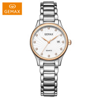 GEMAX/格玛仕 正品防水石英手表 女士时尚品牌精钢腕表 MX2223