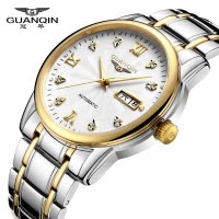 冠琴(GUANQIN)防水夜光全自动机械表镂空男士手表潮流时尚腕表