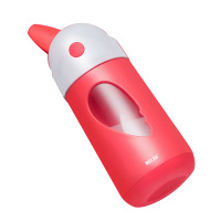 物生物(RELEA)儿童玻璃杯带吸管成人孕妇学生便携水杯子耐热夏季防漏水壶