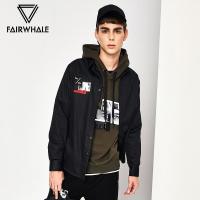 商场同款马克华菲男装2017冬新款衬衫印花衬衣上衣717403012062_1