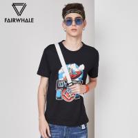 商场同款马克华菲男装2018夏季新款短袖海报印花潮流男T恤