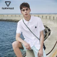 商场同款马克华菲男装夏季新款短袖衬衫男士衬衣时尚潮