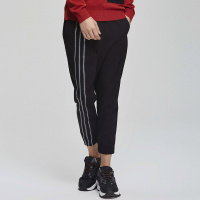 马克华菲春新款撞色竖条纹束脚男式休闲裤