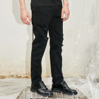 马克华菲男装春季男式牛仔裤时尚破洞潮流长裤