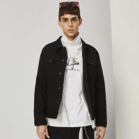 马克华菲男装冬新款时尚韩版男士牛仔棉外套