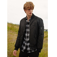 秋冬新款大气粗拉链短款男士羽绒服