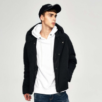 马克华菲2018冬新款连帽潮流面包服短款男士羽绒服_1