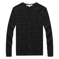 马克华菲新款休闲V领开衫男式针织衫