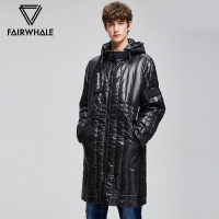 马克华菲长款羽绒服男士2018秋冬新款潮流白鸭绒保暖连帽外套