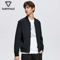 马克华菲夹克男2018春秋棒球领字母刺绣韩版修身简约外套