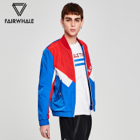 马克华菲外套男2018春秋拼色韩版休闲运动夹克棒球服上衣