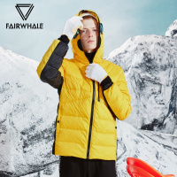 马克华菲羽绒服男短款冬季新款拼色潮流连帽外套