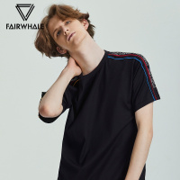 IP合作猪系列马克华菲短袖T恤男士2019夏季新款印花上衣