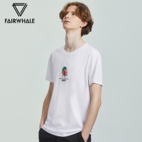 IP合作猪系列马克华菲短袖T恤男士19夏季新款潮流休闲猪刺绣上衣