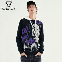 马克华菲针织衫男2019春装新款毛衫韩版保暖修身撞色提花毛衣潮