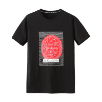 商场同款马克华菲短袖T恤男装2019夏新款撞色印花全棉黑色上装