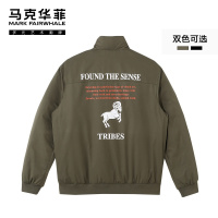 B马克华菲羽绒服男短款2019秋冬新款潮流印花轻薄立领男士外套