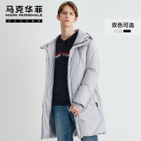 马克华菲羽绒服男中长款2019秋季新款男士连帽外套