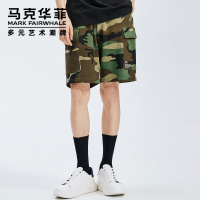 马克华菲休闲裤2020夏季新款时尚潮流休闲迷彩全棉工装五分裤