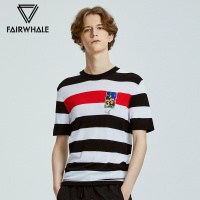 马蒂斯跨界联合商场同款马克华菲短袖针织衫男士2019夏时尚上衣