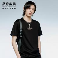 商场同款马克华菲潮短袖T恤男士2020夏季新款印花打底帅