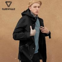 商场同款马克华菲长款风衣男秋季简约青年潮流连帽外套