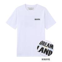 马克华菲2020夏季新款男式T恤精致字母印花纯棉男友风短袖上衣