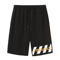 马克华菲20夏季新款男式休闲裤印花时尚街头风五分裤日常基础短裤