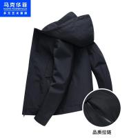 马克华菲男装夹克外套男秋季韩版潮休闲加绒棒球服修身夹克上衣