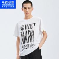 马克华菲短袖男 2020夏季新款体桖潮流字母印花ins冰氧吧男上衣