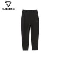 B商场同款马克华菲针织裤男冬季新款个性拼接纯色休闲裤卫裤