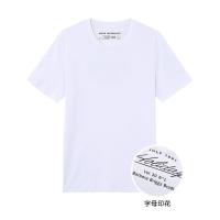 马克华菲2020夏季新款男式T恤精致字母印花纯棉套头短袖男友风