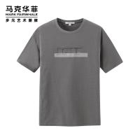商场同款马克华菲短袖T恤男士2020夏季新款潮流刺绣上衣