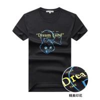 马克华菲 | 夏季新款男式T恤休闲圆领趣味兔子刺绣印花纯棉短袖上衣