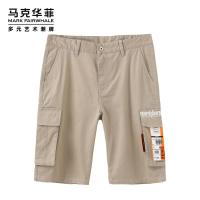 商场同款马克华菲裤男2020夏季新款卡其色工装风五分裤
