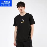 马克华菲2021夏季新款短袖T恤潮流可爱熊猫刺绣圆领上衣