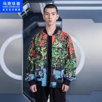 马克华菲夹克男2020新款满印个性时尚吸睛棒球外套