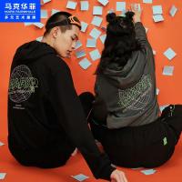 马克华菲卫衣男士2020秋季新款潮流时尚趣味印花星球未来修身上衣