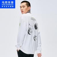 马克华菲男潮牌卫衣男2020秋潮流撞色印花